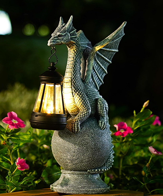 Elegant Dragon on Ball Statue